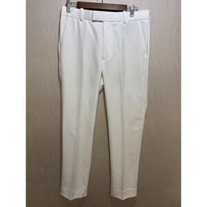 G/Fore Golf Performance Pants Mens White Logo Flat Front Slash Pocket 30/30